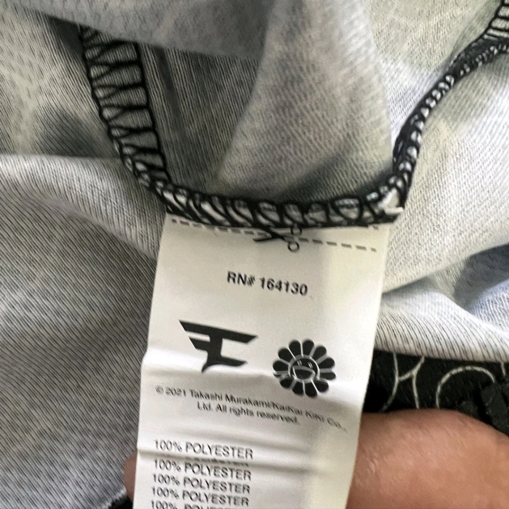 FaZe Clan x Takashi Murakami Jersey FW21 Black - Size Small Street Wear Rare - Picture 6 of 8
